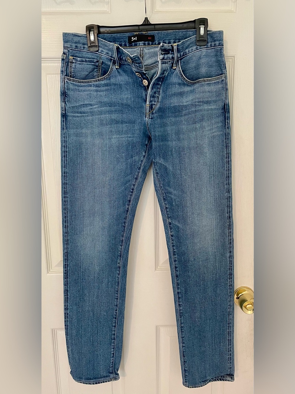 3x1 NYC Men's M3 Slim Straight Leg Jeans - "Aris" Wash (Size 30)